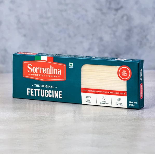 Fettuccine Pasta (Pack of 2) - High Fibre - 100% Durum Wheat - No Maida