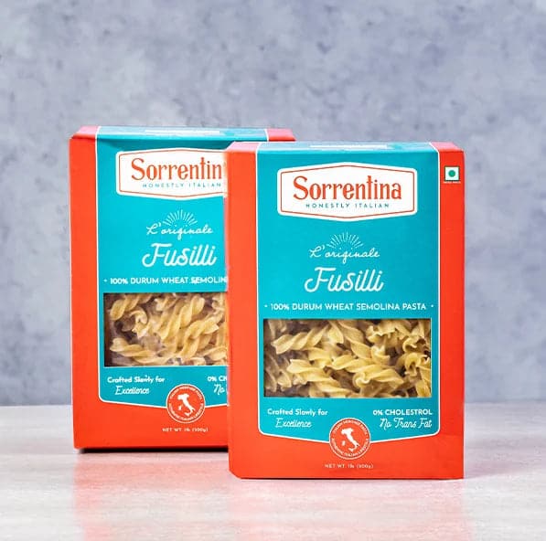 Fusilli Pasta (Pack of 2) - 100% Durum Wheat - No Maida