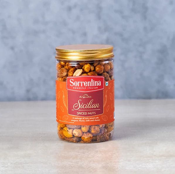 Sicilian Spiced Nuts (180 gms) - Almonds, Cashews, Peanuts & Foxnuts