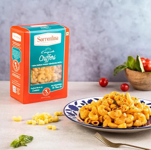 Chifferi Pasta (Italian Macaroni) (Pack of 2) - 100% Durum Wheat