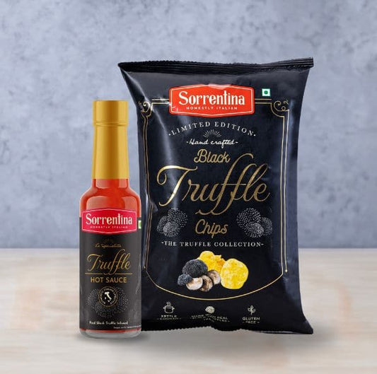 Truffle Hot Sauce (150g) + Truffle Chips (125g) - Made with Real Black Truffles